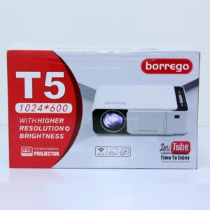 Vidéo Projecteur Borrego T5 HD 1080P – Wifi HDMI USB VGA Carte SD
